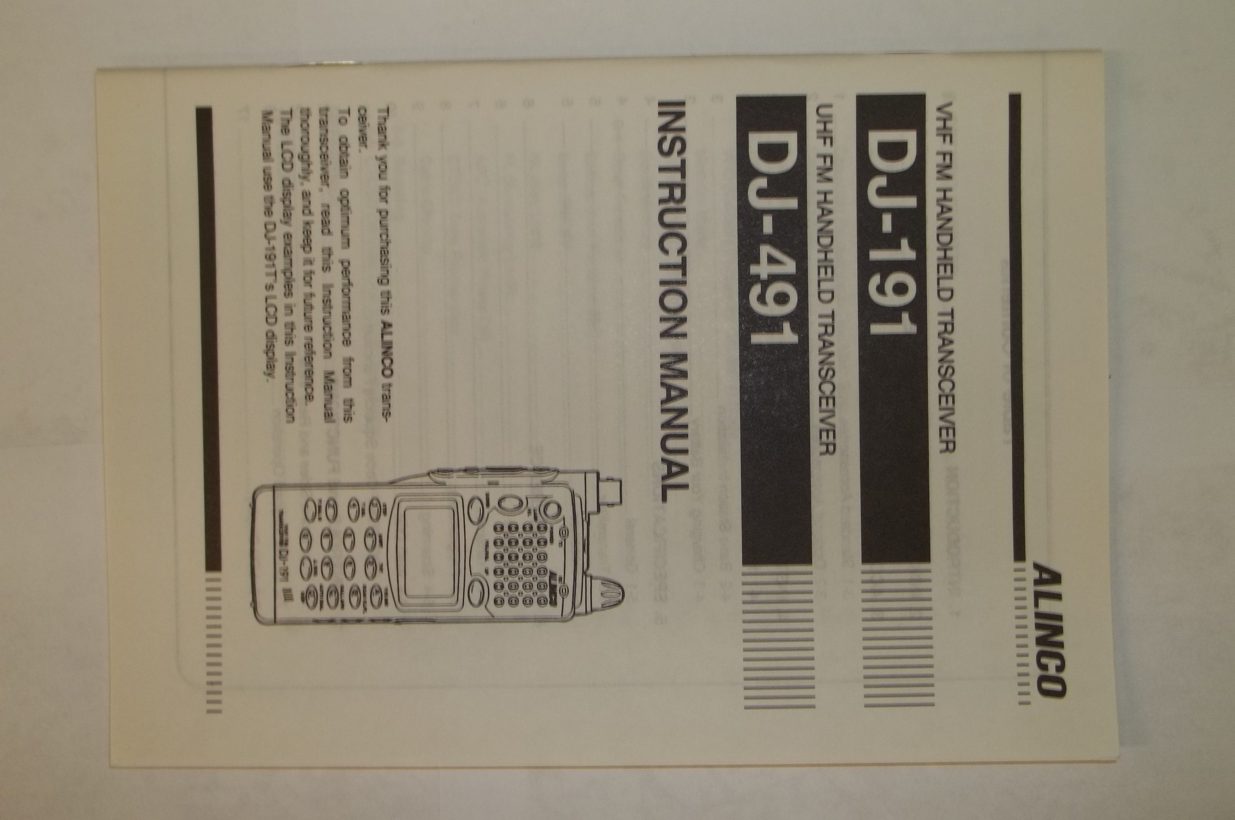 ALINCO DJ191TOM